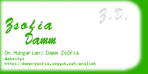 zsofia damm business card